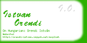 istvan orendi business card