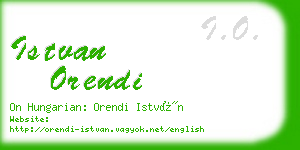 istvan orendi business card